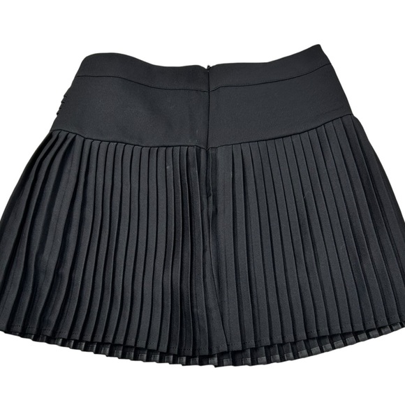 Pleated black mini skirt, Small, flared, lined, office, gothic Streetwear, NWT - Picture 4 of 6